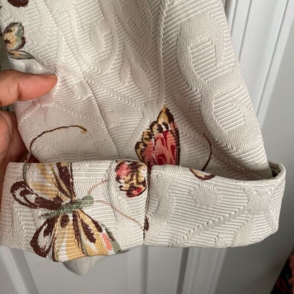 Alfred Dunner Woman Textured Jacket Topper 18W Mature Butterfly Easter Vacation - Picture 7 of 9